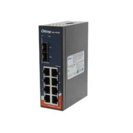 Oring Networking 10-port unmanaged switch; 8GE + 2 100/1000 SFP socket IGS-182GP